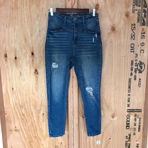 NOBO Women’s 9 Ultra High-Rise Distressed Stretchy Skinny Jeans